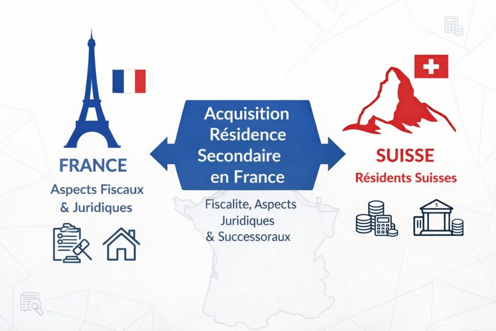 Acquérir et louer une résidence secondaire en France quand on est résident suisse : cadre juridique, fiscal et successoral