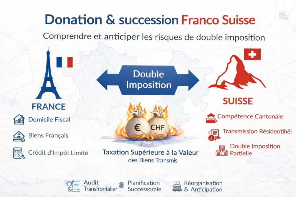 Donation et succession franco-suisse : comprendre et anticiper les risques de double imposition