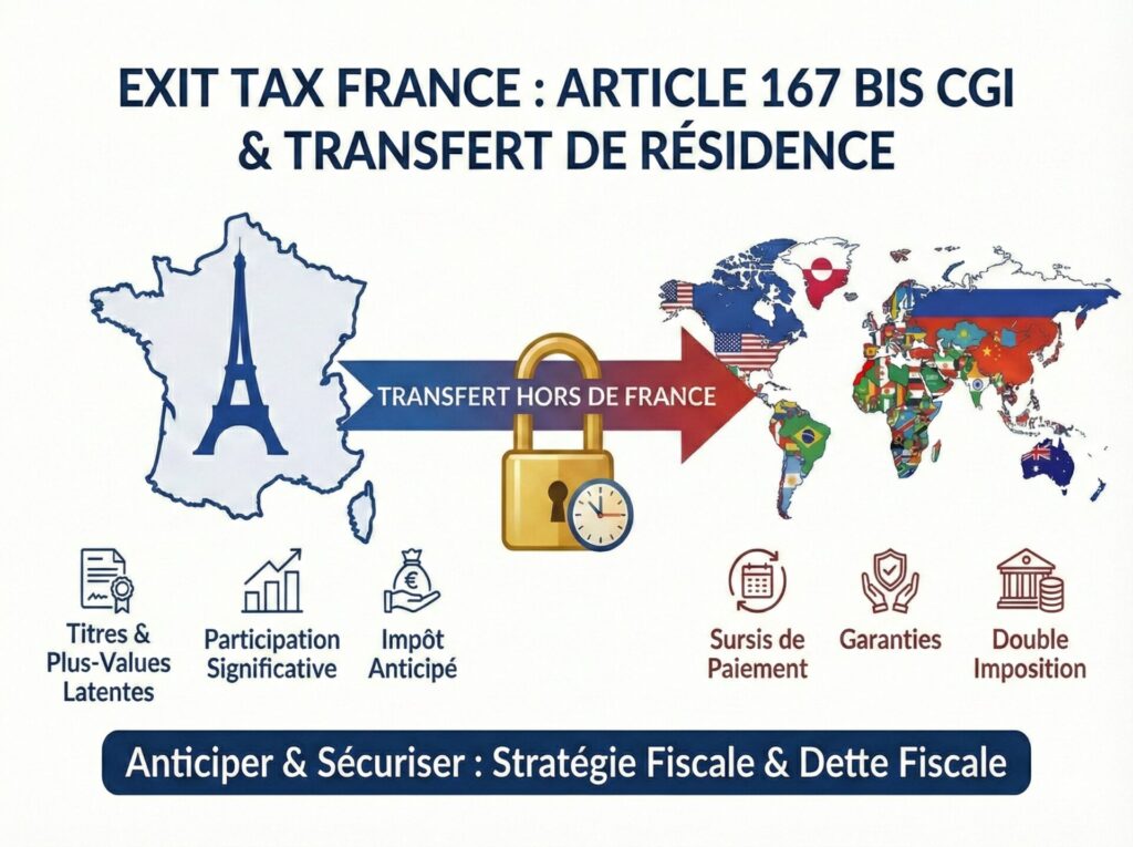 Exit Tax et transfert de résidence fiscale en dehors de France